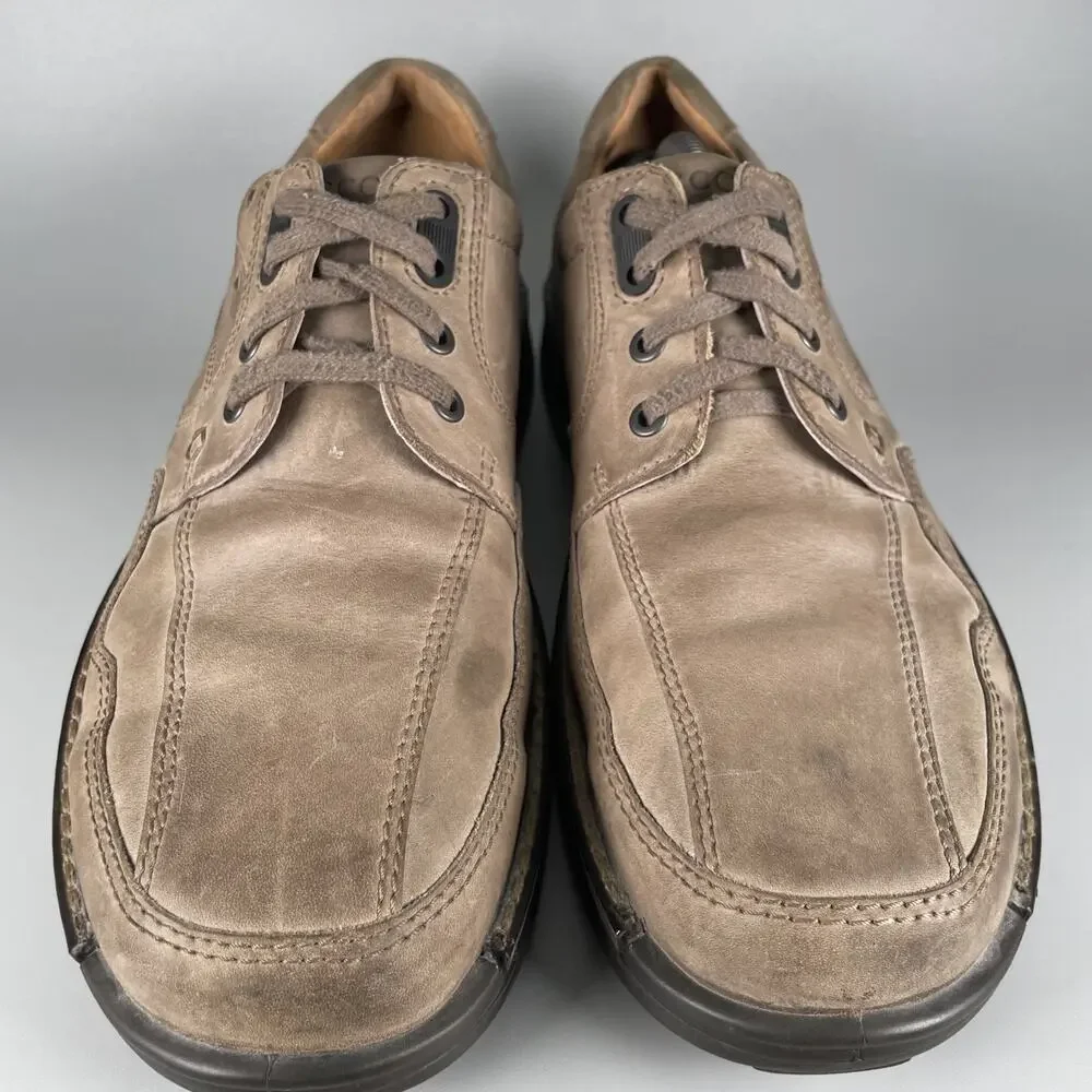 ECCO Seawalker Men's EU 45 US 11 Brown Leather Casual Oxford Moc Toe Loafers GUC